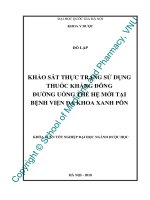 Khảo sát thực trạng sử dụng thuốc kháng đông đường uống thế hệ mới tại bệnh viện đa khoa xanh pôn 