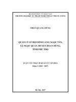 Quản lí lễ hội đình làng Ngọc Tân, xã Ngọc Quan, huyện Đoan Hùng, tỉnh Phú Thọ (Luận văn thạc sĩ)
