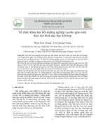 Tổ chức khóa học bồi dưỡng nghiệp vụ cho giáo viên theo mô hình dạy học kết hợp 