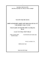 Thiết kế bộ điều khiển mờ theo đại số gia tử cho robot 2 bậc tự do 