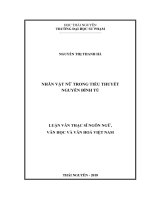 Nhân vật nữ trong tiểu thuyết Nguyễn Đình Tú (Luận văn thạc sĩ)