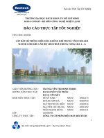 Báo cáo thực tập tốt nghiệp bộ môn công nghệ nhiệt lạnh lắp đặt hệ THỐNG điều hòa KHÔNG KHÍ TRUNG tâm CHILLER WATER CHO KHU căn hộ CHO THUÊ TRUNG TẦNG CR3  1 – a