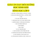 Các chuyên đề bồi dưỡng học sinh giỏi Hình học lớp 9