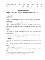 GIÁO ÁN THI GV GIỎI THEO 5 BƯỚC: VẤN ĐỀ PHÁT TRIỂN THƯƠNG MẠI, DU LỊCH