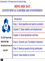 Động học đất  Giáo trình động học đất  Bộ môn địa cơ nền móng
