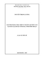 Giải pháp khai thác hợp lý nguồn lợi thủy sản tại đầm Nại, huyện Ninh Hải, tỉnh Ninh Thuận (FULL)
