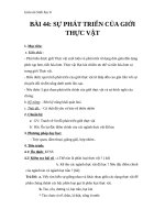 Giáo án Sinh học 6 bài 44: Sự phát triển của giới thực vật