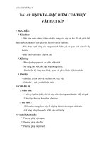 Giáo án Sinh học 6 bài 41: Hạt kín  Đặc điểm thực vật hạt kín