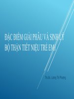 Đặc điểm giải phẫu và sinh lý thận tiết niệu