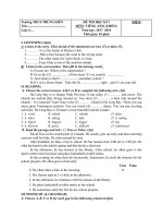 Tổng hợp đề thi học kì 1 môn tiêng anh lớp 6 năm 2017 có đáp án 