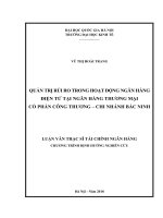 Quản trị rủi ro trong hoạt động ngân hàng điện tử tại ngân hàng thương mại cổ phần công thương – chi nhánh bắc ninh 