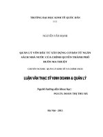 Luận văn thạc sỹ - Quản lý vốn đầu tư xây dựng cơ bản từ nguồn ngân sách nhà nước của chính quyền thành phố Buôn Ma Thuột