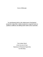 An experimental study on the enhancement of mechanical properties of glass fiber reinforced polyester composite based on optimum conditions and adding multi walled carbon nanotubes 