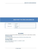 Thuyết minh biện pháp thi công sân bóng đá có nhân tạo 