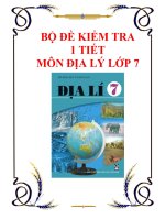 Bộ đề kiểm tra 1 tiết môn địa lý lớp 7   có đáp án 