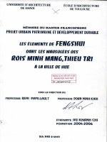 Les eslements de fengshui dans les mausolées dé rois minh mang, thieu tri à la ville de hue (tt) 