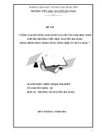 SKKN nâng cao kĩ năng giải toán có lời văn cho HS lớp 5 bằng hình thức phân tích, tổng hợp và tư duy logic