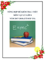 Tổng hợp đề kiểm tra 1 tiết môn vật lý lớp 8 năm 2017 2018 có đáp án 