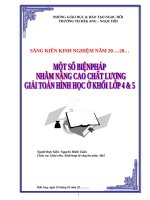 SKKN nâng cao chất lượng học yếu tố hình học trong môn toán ở tiểu học