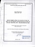 Hoàn thiện công tác quản lý dự án đầu tư xây dựng tại ban quản lý dự án huyện thường tín, thành phố hà nội (tt) 