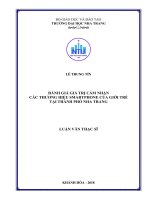Nghiên cứu giá trị cảm nhận của khách hàng đối với các thương hiệu xe máy tay ga tại thành phố nha trang 