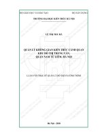 Quản lý không gian kiến trúc cảnh quan khu đô thị trung văn, quận nam từ liêm, hà nội (tt) 