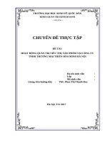 HOẠT ĐỘNG QUẢN TRỊ TIÊU THỤ SẢN PHẨM TẠI CÔNG TY TNHH THƯƠNG MẠI THIÊN HÒA MINH HÀ NỘI