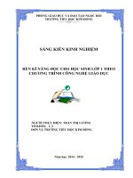 SKKN rèn kỹ năng đọc cho hs lớp 1 theo CT công nghệ giáo dục  doc