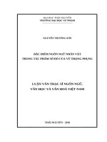 Đặc điểm ngôn ngữ nhân vật trong tác phẩm số đỏ của vũ trọng phụng 