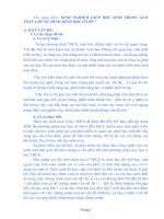 KINH NGHIỆM  GIÚP HỌC SINH TRONG GIẢI TOÁN  CHỨNG MINH HÌNH HỌC Ở LỚP 7