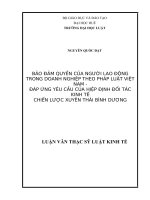 Bảo đảm quyền của người lao động trong doanh nghiệp theo pháp luật việt nam   đáp ứng yêu cầu của hiệp định đối tác kinh tế chiến lược xuyên thái bình dương