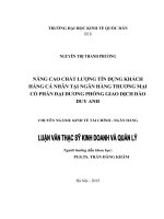 Luận văn thạc sỹ - Nâng cao chất lượng tín dụng khách hàng cá nhân tại Ngân hàng thương mại cổ phần Đại Dương – Phòng giao dịch Đào Duy Anh