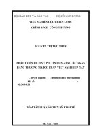 Phát triển dịch vụ phi tín dụng tại các ngân hàng thương mại cổ phần việt nam tt 