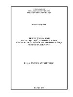 Triết lý nhân sinh trong tục ngữ, ca dao Việt Nam và ý nghĩa của nó đối với đời sống xã hội ở nước ta hiện nay