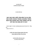 Dạy học đọc hiểu văn bản tự sự văn học nước ngoài trong chương trình ngữ văn trung học phổ thông với sự hỗ trợ của bản đồ tư duy