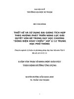 THIẾT kế và sử DỤNG bài GIẢNG TÍCH hợp THEO HƯỚNG PHÁT TRIỂN NĂNG lực GIẢI QUYẾT vấn đề TRONG dạy học CHƯƠNG “DÒNG điện XOAY CHIỀU” vật lí 12 TRUNG học PHỔ THÔNG