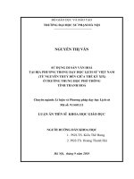 Sử dụng di sản văn hóa tại địa phương trong dạy học lịch sử việt nam (từ nguyên thủy đến giữa thế kỷ XIX) ở trường trung học phổ thông tỉnh thanh hóa 