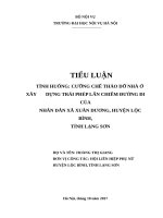 Tiểu luận quản lý nhà nước ngạch chuyên viên chính giải quyết mâu thuẫn trong quản lý đất đai