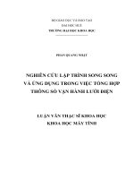 NGHIÊN cứu lập TRÌNH SONG SONG và ỨNG DỤNG TRONG VIỆC TỔNG hợp THÔNG số vận HÀNH lưới điện