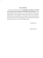 Ứng dụng phân cụm dữ liệu vào việc phân tích, đánh giá kết quả hoạt động của doanh nghiệp tại tỉnh quảng trị