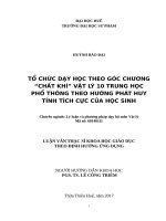 Tổ chức dạy học theo góc  chương chất khí vật lý 10 THPT theo hướng phát huy tính tích cực của HS