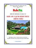 Lập dự án Khu du lịch sinh thái Diêm Tiêu tỉnh Bình Định  www.duanviet.com.vn  0918755356