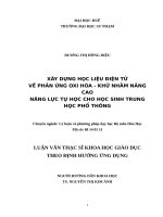 Xây dựng học liệu điện tử về phản ứng oxi hóa   khử nhằm nâng cao năng lực tự học cho học sinh trung học phổ thông
