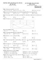 Đề thi thử Toán THPT Quốc gia 2019 trường THPT chuyên Quang Trung
