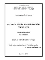 Đặc điểm thuật ngữ hành chính tiếng Việt