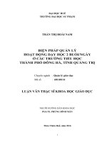 Biện pháp QL HĐDH 2 buổi ngày ở các trường TH TP đông hà, tỉnh quảng trị