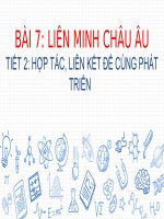Bài 7: Liên Minh Châu Âu  Tiết 2  III. Liên kết vùng Châu Âu