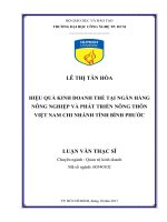 Hiệu quả kinh doanh thẻ tại ngân hàng nông nghiệp và phát triển nông thôn việt nam chi nhánh tỉnh bình phước 