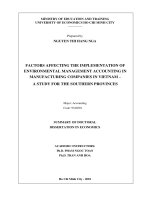 Các nhân tố ảnh hưởng đến thực hiện kế toán quản trị môi trường tại các doanh nghiệp sản xuất ở việt nam – nghiên cứu cho cáctomtat e