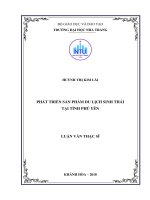 Phát triển sản phẩm du lịch sinh thái tại tỉnh phú yên 